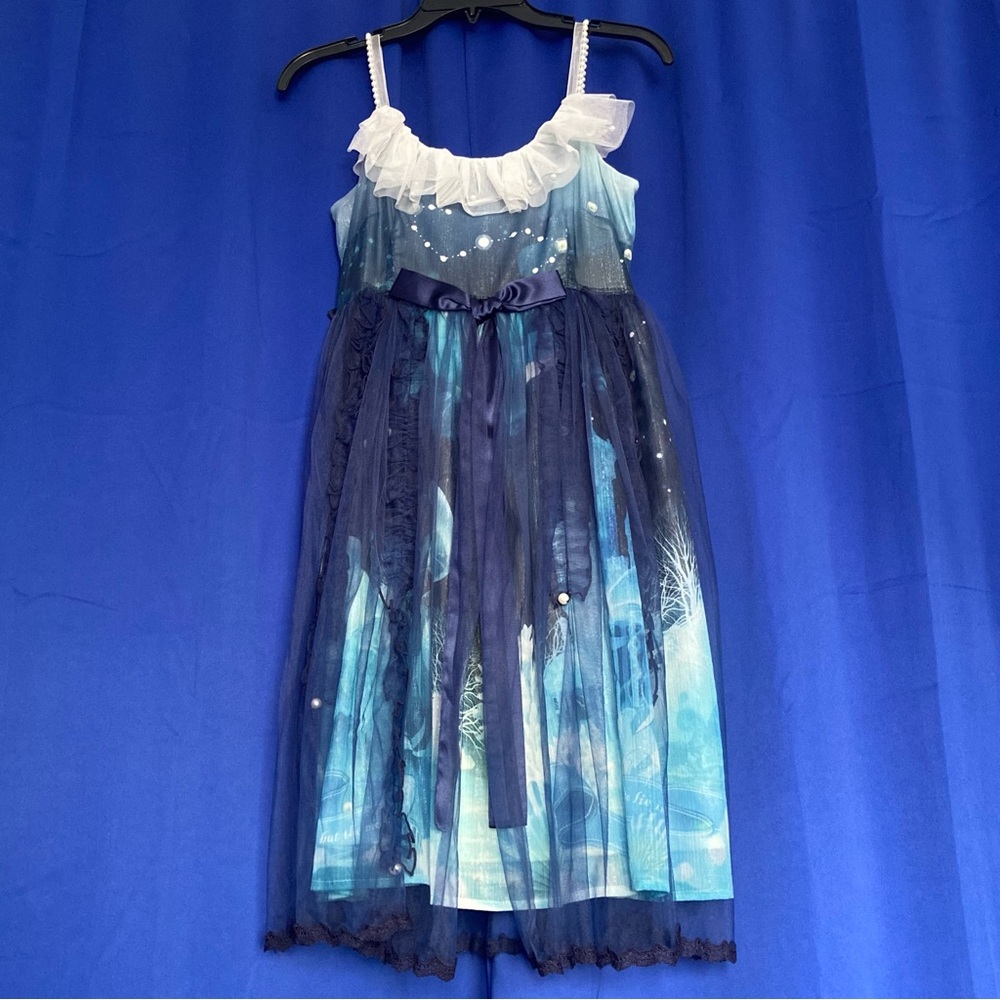 The Garden of the Sirens Ocean Vacation Style JSK Dress 💙🩵🤍